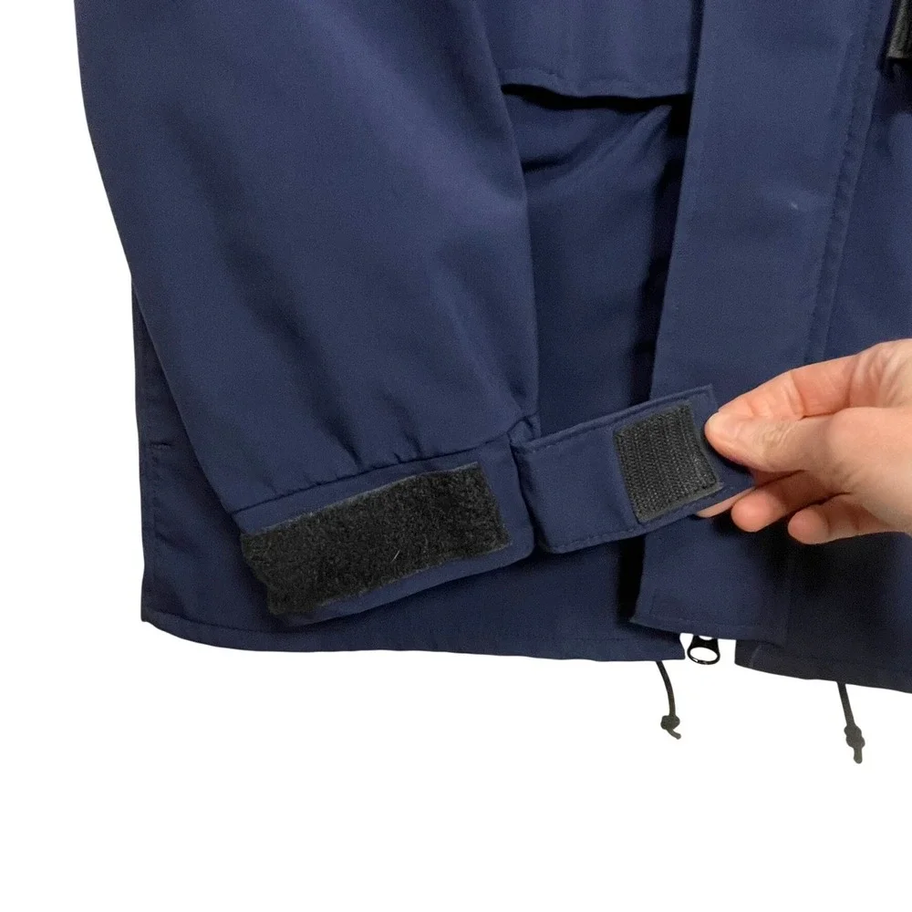 Propper L Made in‎ USA Navy Blue Gore-Tex Hooded Tactical Jacket Removable Liner
